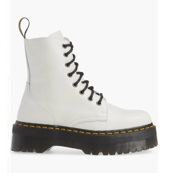Dr. Martens Docs Jadon Platform Boots Smooth White Leather Size 6 Lightly Worn - Picture 13 of 13
